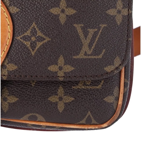 Louis Vuitton Brown Monogram Cartouchiere MM M51253 Shoulder Bag Crossbody - Picture 6 of 13